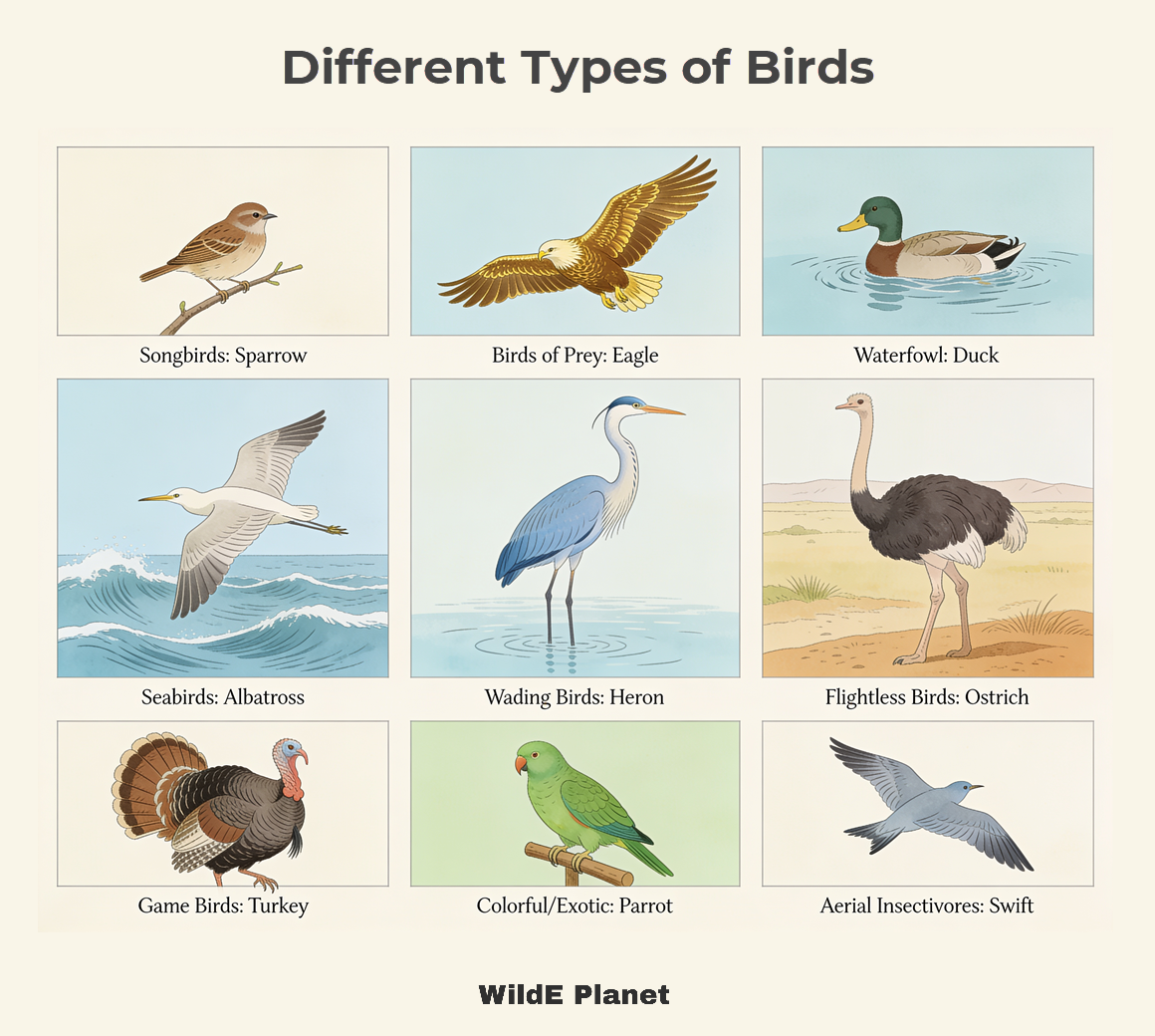 Types of Birds - Earth Types of Birds - Earth