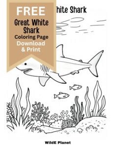 great white shark coloring page - free great white shark coloring page - free