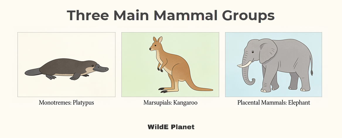 three main mammal groups Three main mammal groups